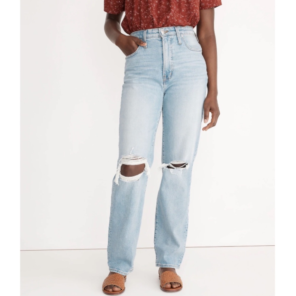 Madewell The Curvy Perfect Vintage Jean in Danby Wash: Ripped Edition